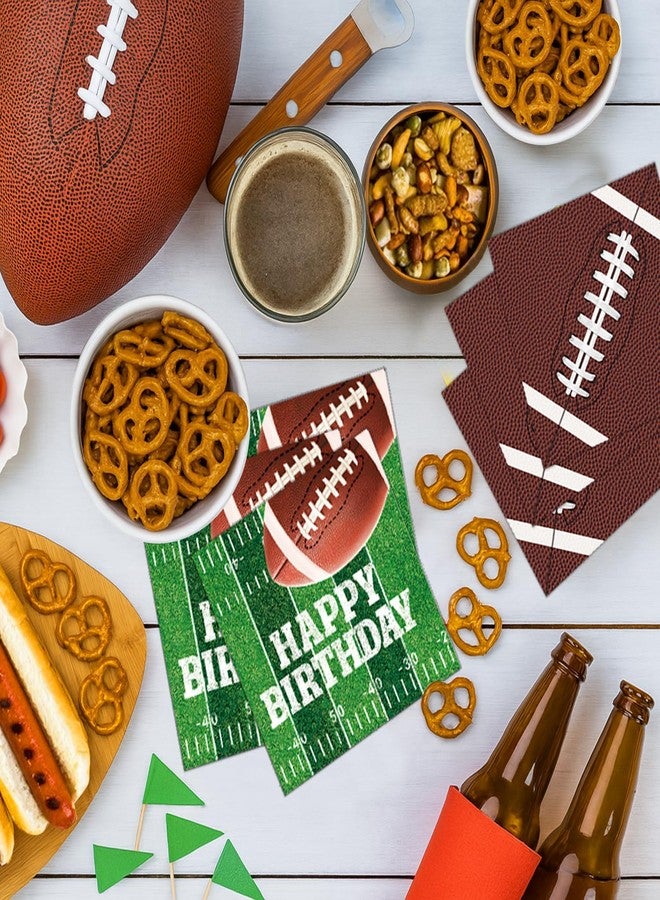 LINHAXM Football Birthday Party Decorations Includes Plates, Napkins, Cups, Banner, Balloons, Touchdown Tablecloth for Football Birthday & Tailgate Party Decorations, Serves 24 - Image 4